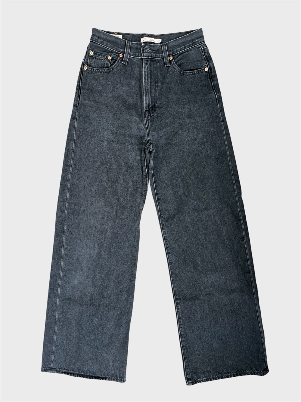 Levi’s Premium Ribcage Wide Leg Jean Black 26x32